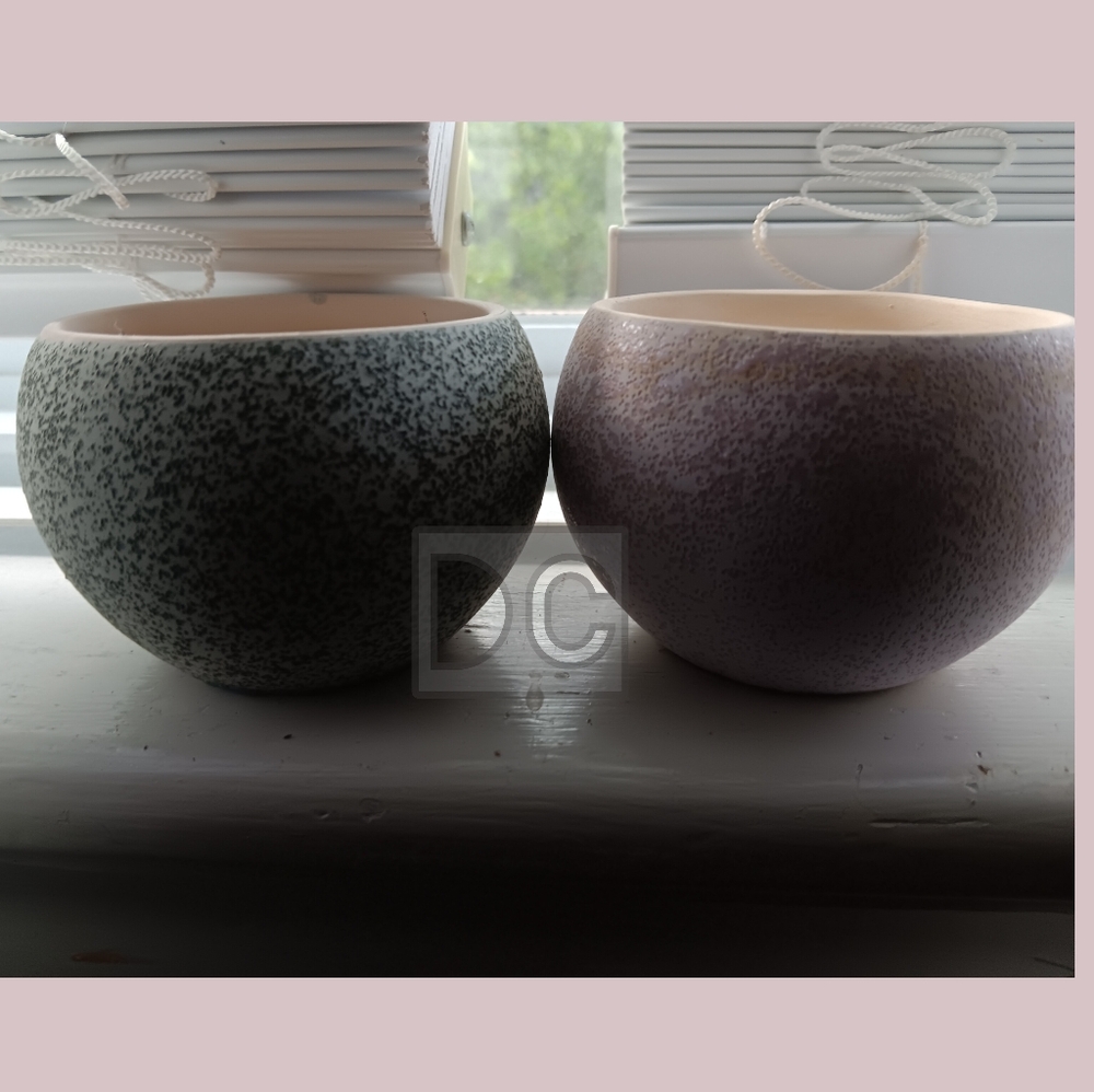 #11-Speckled Ceramic Bowls - For Succulents